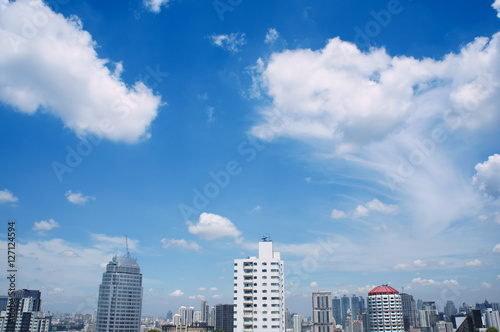 beauty cloud and sky on city .