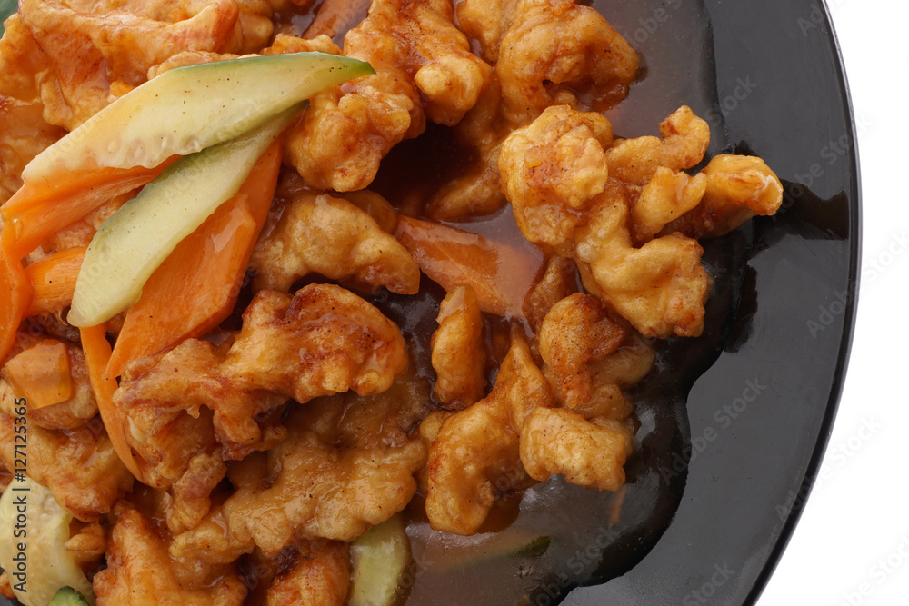 Chinese food. Sweet and sour chicken with vegetables Chinese food. Sweet and sour chicken with vegetables