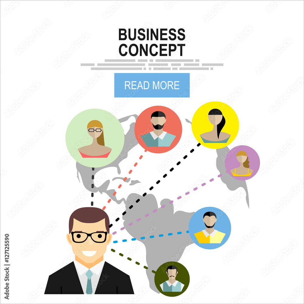 Flat design modern vector illustration concept of project management. For web banners, printed and promotional materials Flat design modern vector illustration concept of project management. For web banners, printed and promotional materials