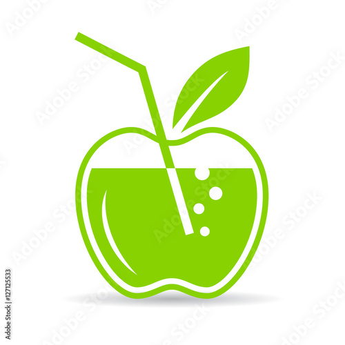 Natural apple juice icon