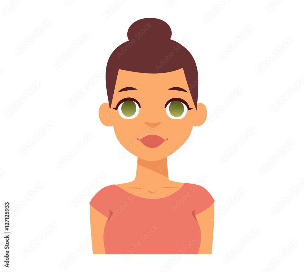 Smiling woman vector illustration. Smiling woman vector illustration.