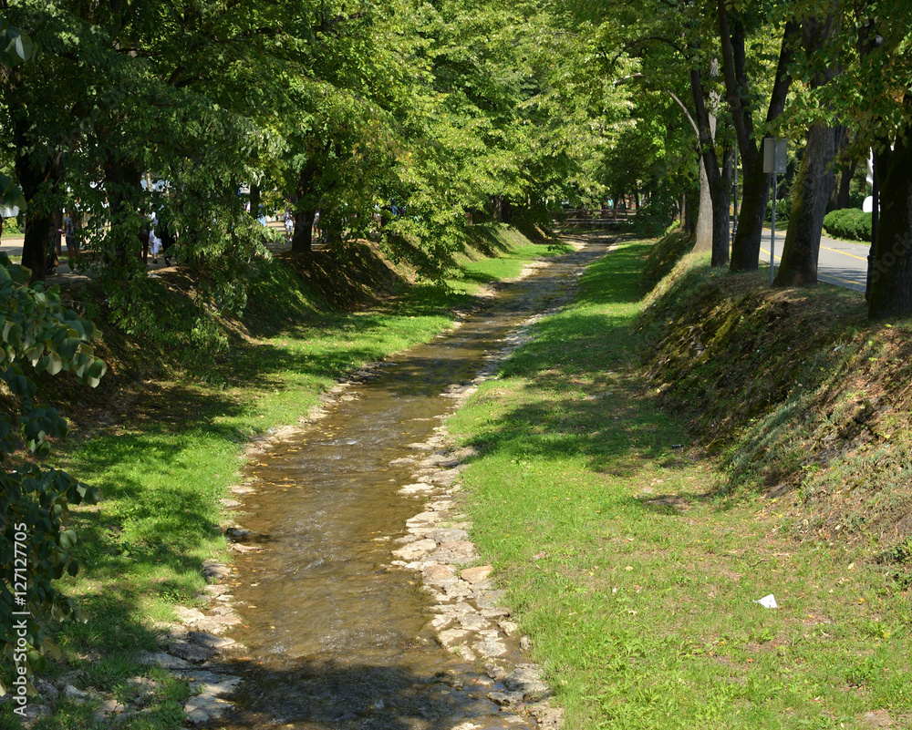 River of Vrnjacka Banja Town flowing through the town