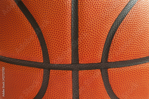Close up shot of a basketball showing the seams © Daniel Thornberg