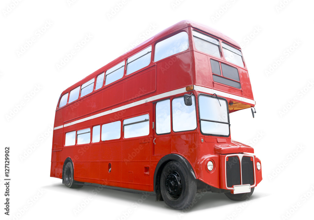 Naklejka premium Czerwony autobus
