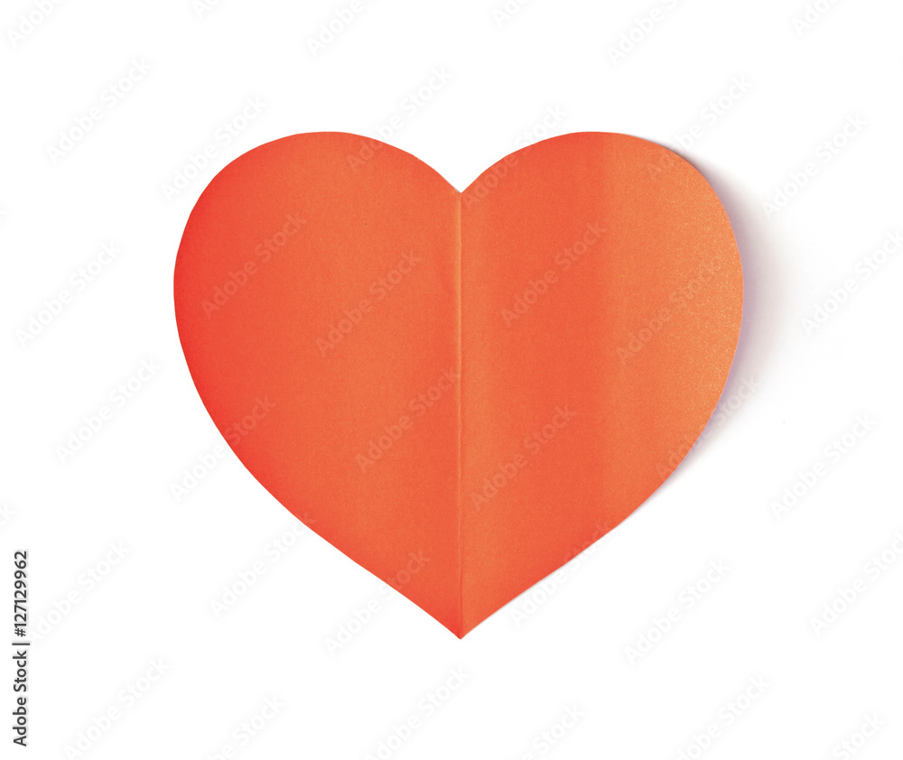 Fototapeta premium Red Heart paper