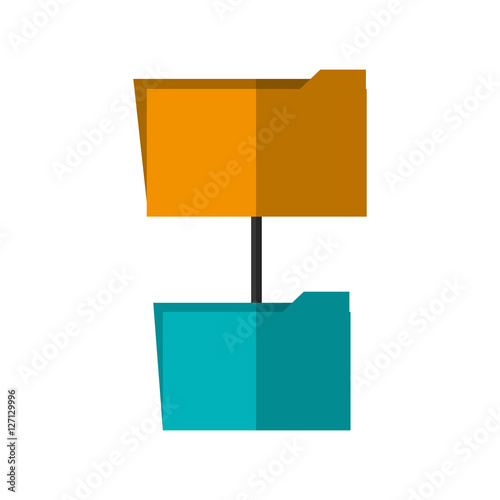 File icon. Folder document data archive and storage theme. Isolated design. Vector illustration