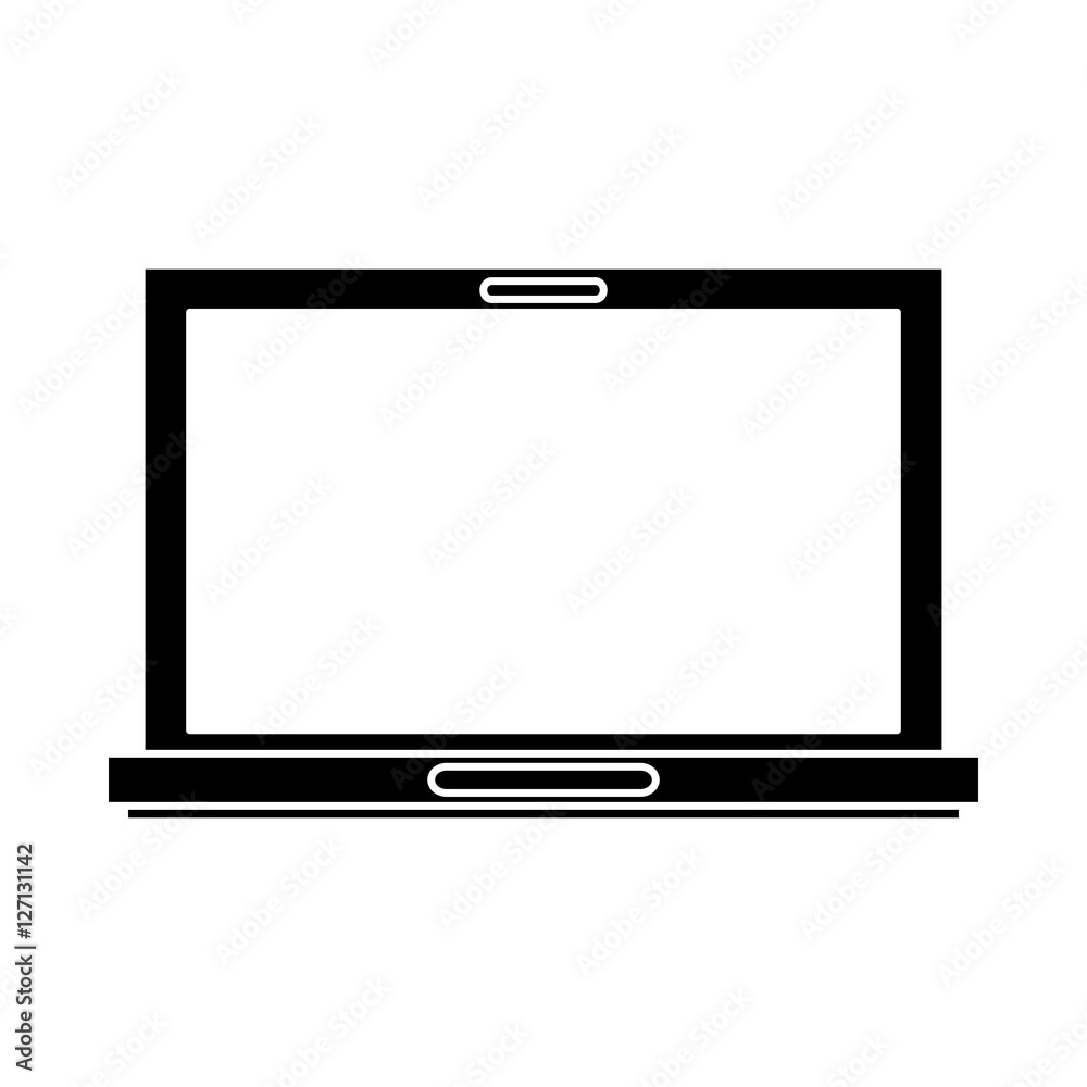 Laptop icon. Device gadget technology and electronic theme. Isolated design. Vector illustration