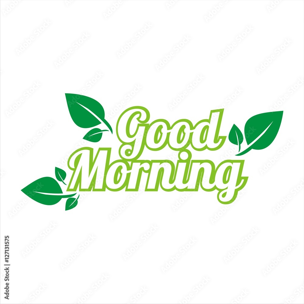 good morning greetings logo Stock Vector | Adobe Stock