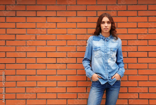 Young woman in casual cloth...