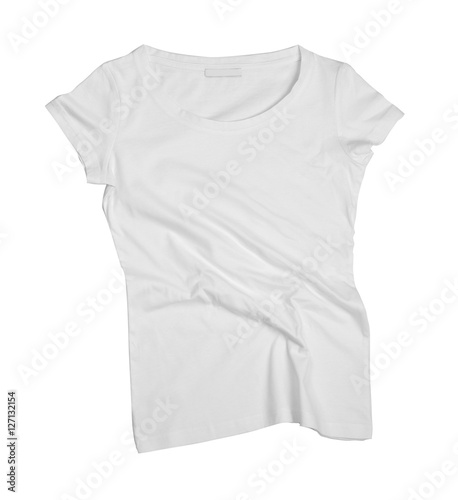 Blank light t-shirt on white background