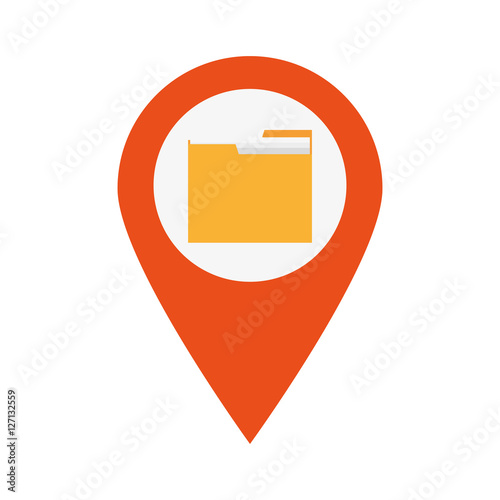 File icon. Folder document data archive and storage theme. Isolated design. Vector illustration