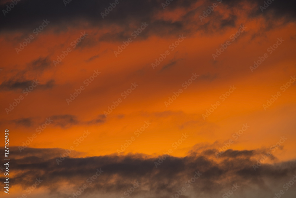 Sunset sky and cloud, Colorful sky in twilight time