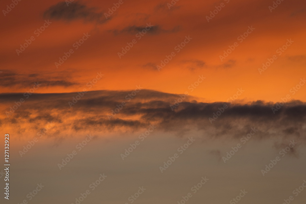 Sunset sky and cloud, Colorful sky in twilight time