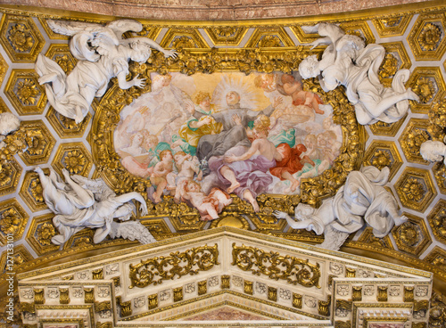 Canvas Print ROME, ITALY - MARCH 10, 2016: The fresco Apotheosis of Stanislaus Kostka  in church Chiesa di Santa Caterina da Siena a Magnapoli by Ludovico Mazzani (18