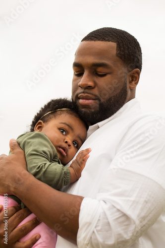 African American father and daughter.
