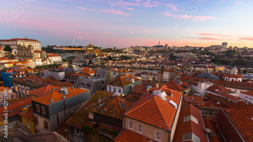 View over the rooftops of the old town of Porto, Portugal.