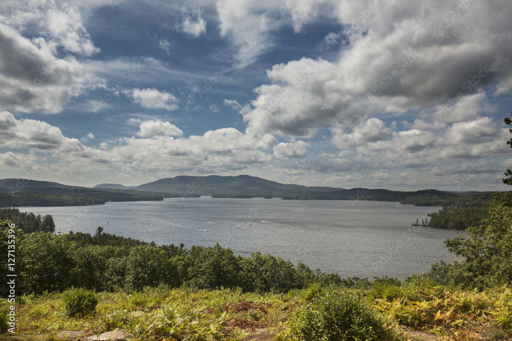 Scenic vista of Lake Sunapee in New Hampshire.