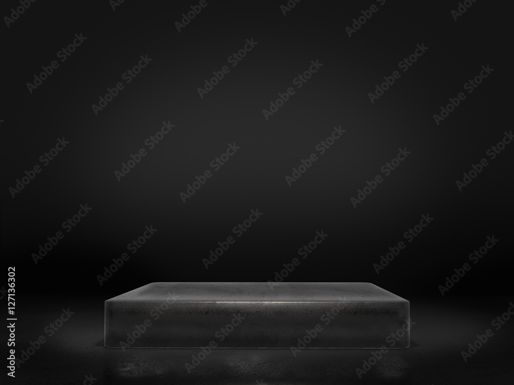Pedestal for display,Platform for design,Blank product stand.3D rendering. Pedestal for display,Platform for design,Blank product stand.3D rendering.