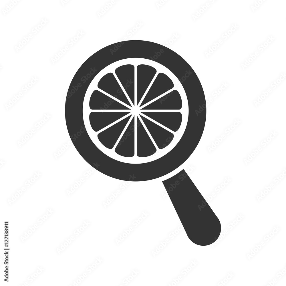 fruit logo design, fruit with magnifying glass logo design fruit logo design, fruit with magnifying glass logo design