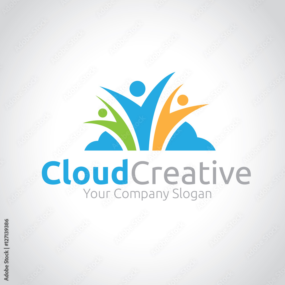 Cloud logo template.