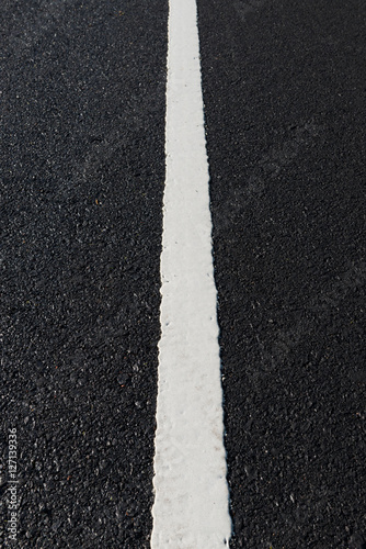White line on the new road