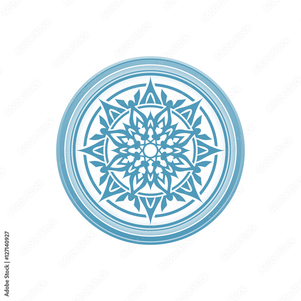 Floral decoration element, circle ornament Floral decoration element, circle ornament