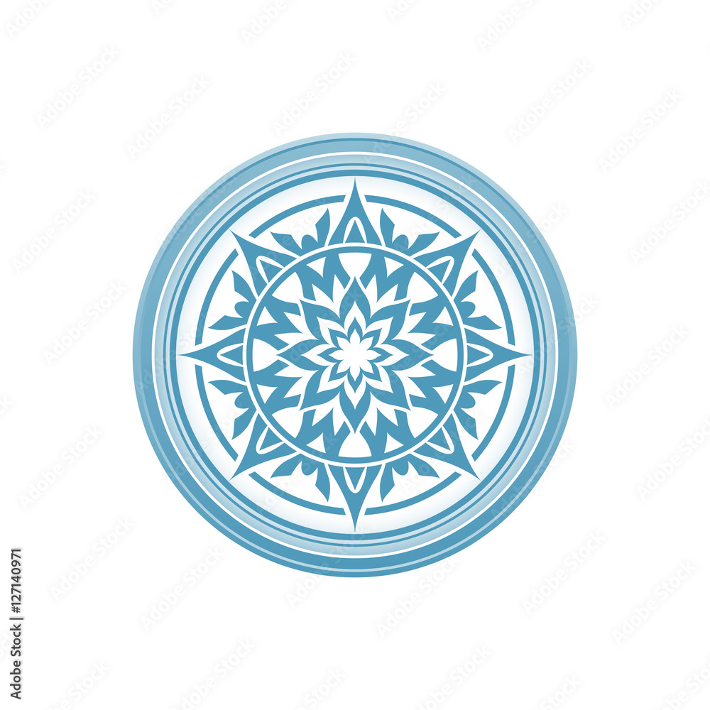 Floral decoration element, circle ornament Floral decoration element, circle ornament