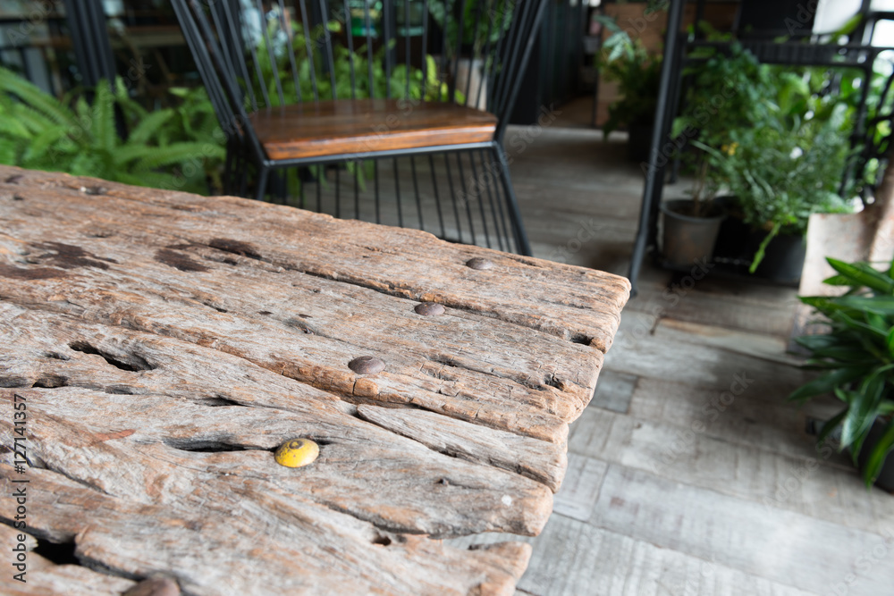 Selected focus empty old brown wooden table in Coffee shop , for Selected focus empty old brown wooden table in Coffee shop , for