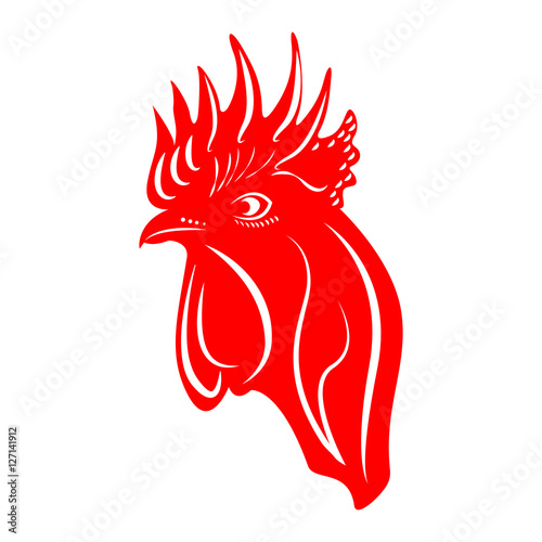 Chinese zodiac rooster design element for Chinese New Year 2017