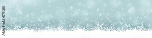 extra breites Banner / Bordüre für Weihnachten mit Schneeflocken photo