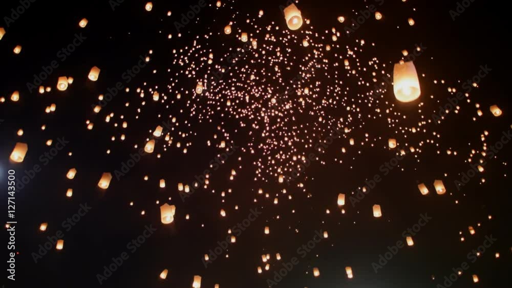 Sky lantern festival(yee peng lanna) in Chiang Mai, Thailand
