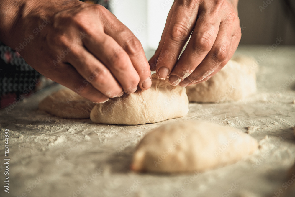homemade cakes of the dough in the women's hands homemade cakes of the dough in the women's hands