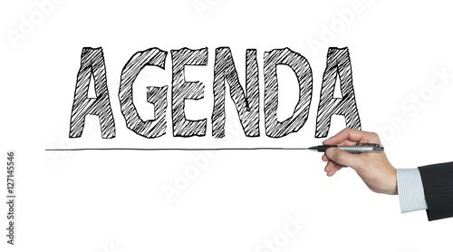 agenda written by hand