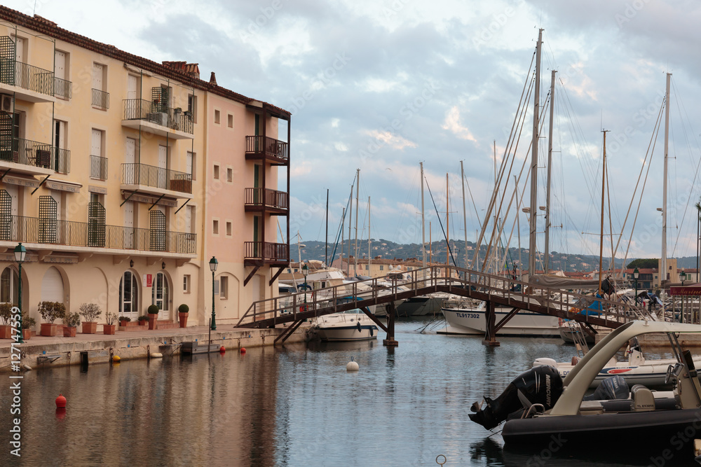 Street canals in Port Grimaud, France