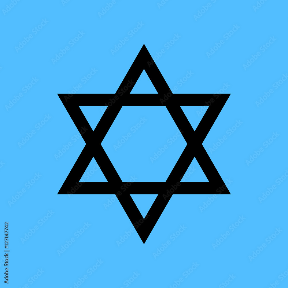 The David Star abstract vector design element The David Star abstract vector design element
