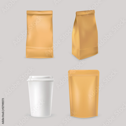Set icons for fast food packaging