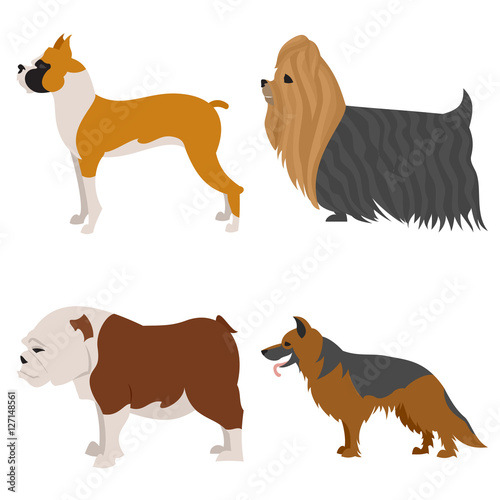Dogs flat set