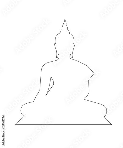 Buddha Path on the white background