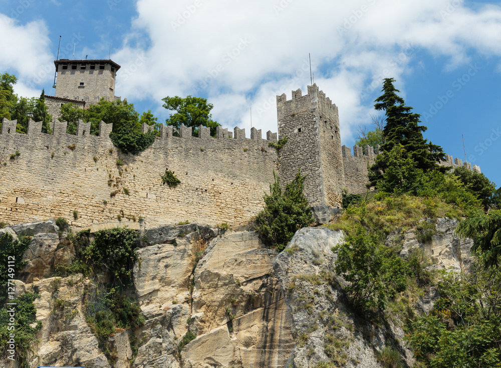 Fortress on a cliff in San Marino