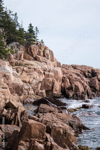 rocky coast in New England