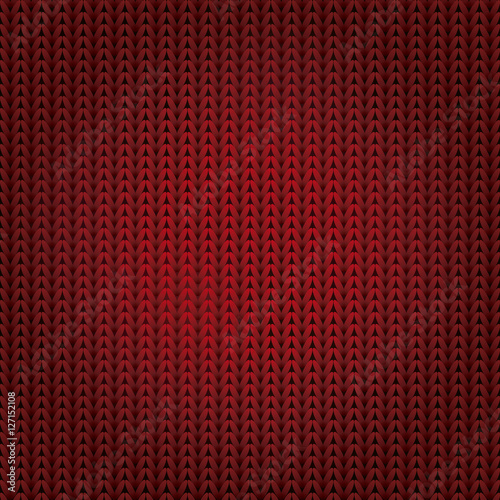 Knitted pattern with wool thread, vector illustration
