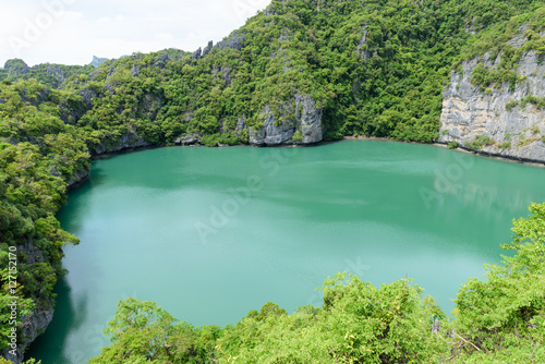 Landscape Bird Eye View of Angthong National Marine Park, Ko sam