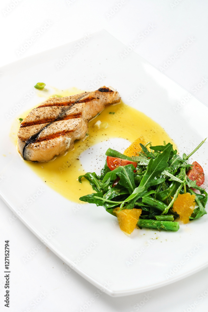 fish with salad fish with salad