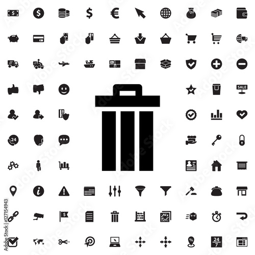 trash bin icon illustration