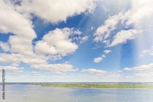 Fototapeta Naklejka Na Ścianę i Meble -  Top view of the river valley