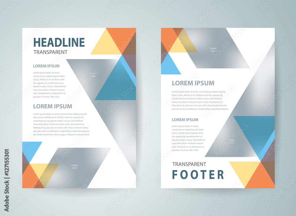 Abstract flyer brochure design template cover colored stripes