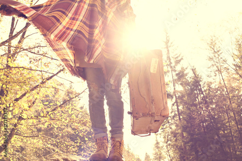 good morning new day, a new trip for a hippies woman photo