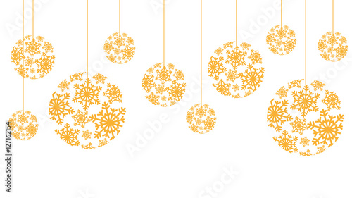 bannière boule de noël suspendu