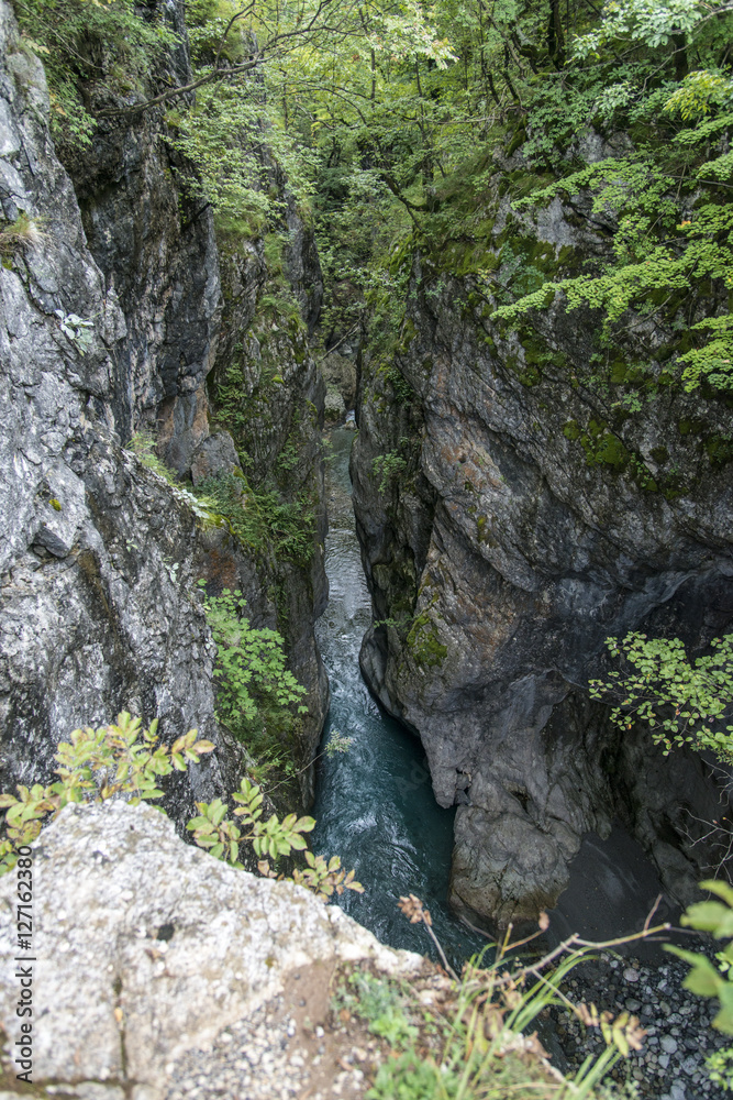 Gorge in Theth, Grunas Canyon, Albania