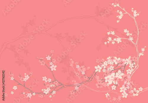spring garden background - seasonal vector design 